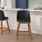 Flash Furniture 24" Black LeatherSoft Wooden Counter Stools, PK 2 CH-192162X000PU-24-BK-GG - alternate 1